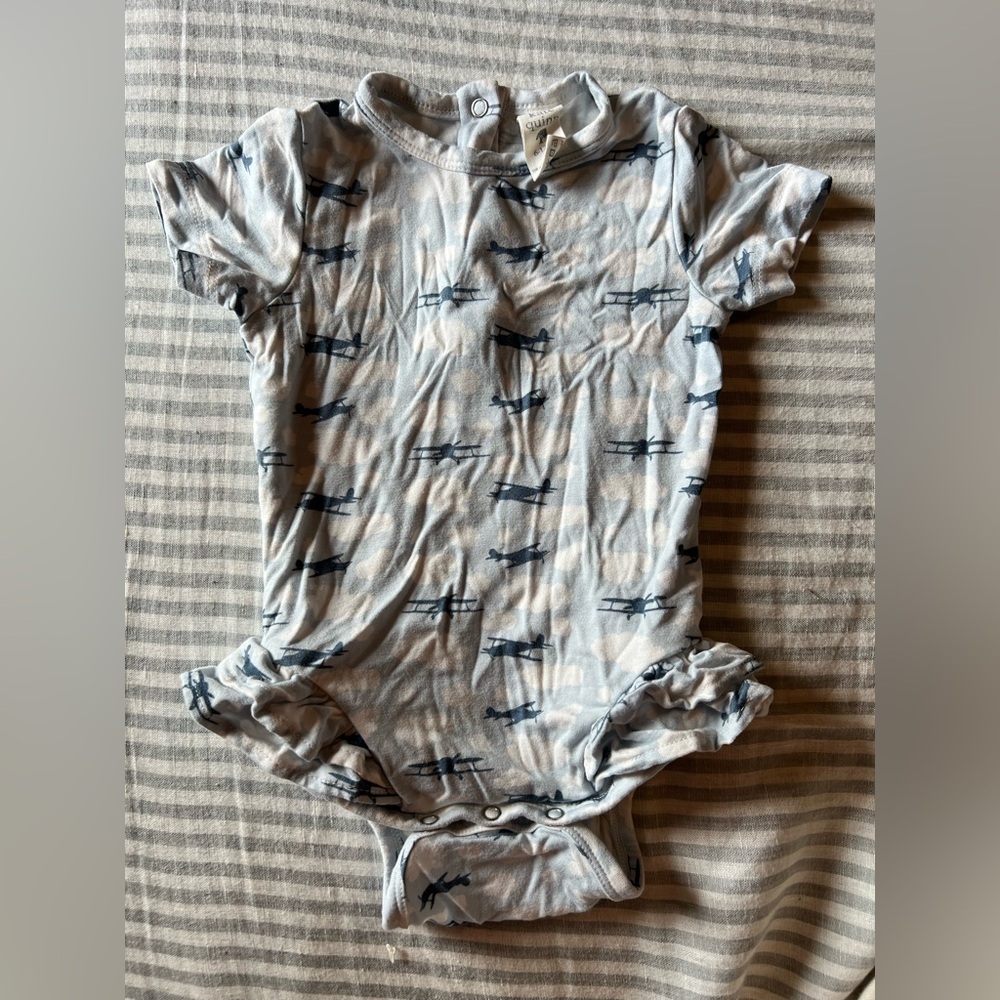 Kate Quinn Airplane Print infant outfit